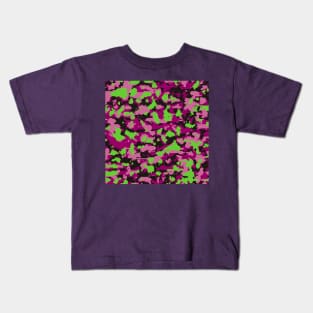 Orchid lime Digital Camouflage Kids T-Shirt